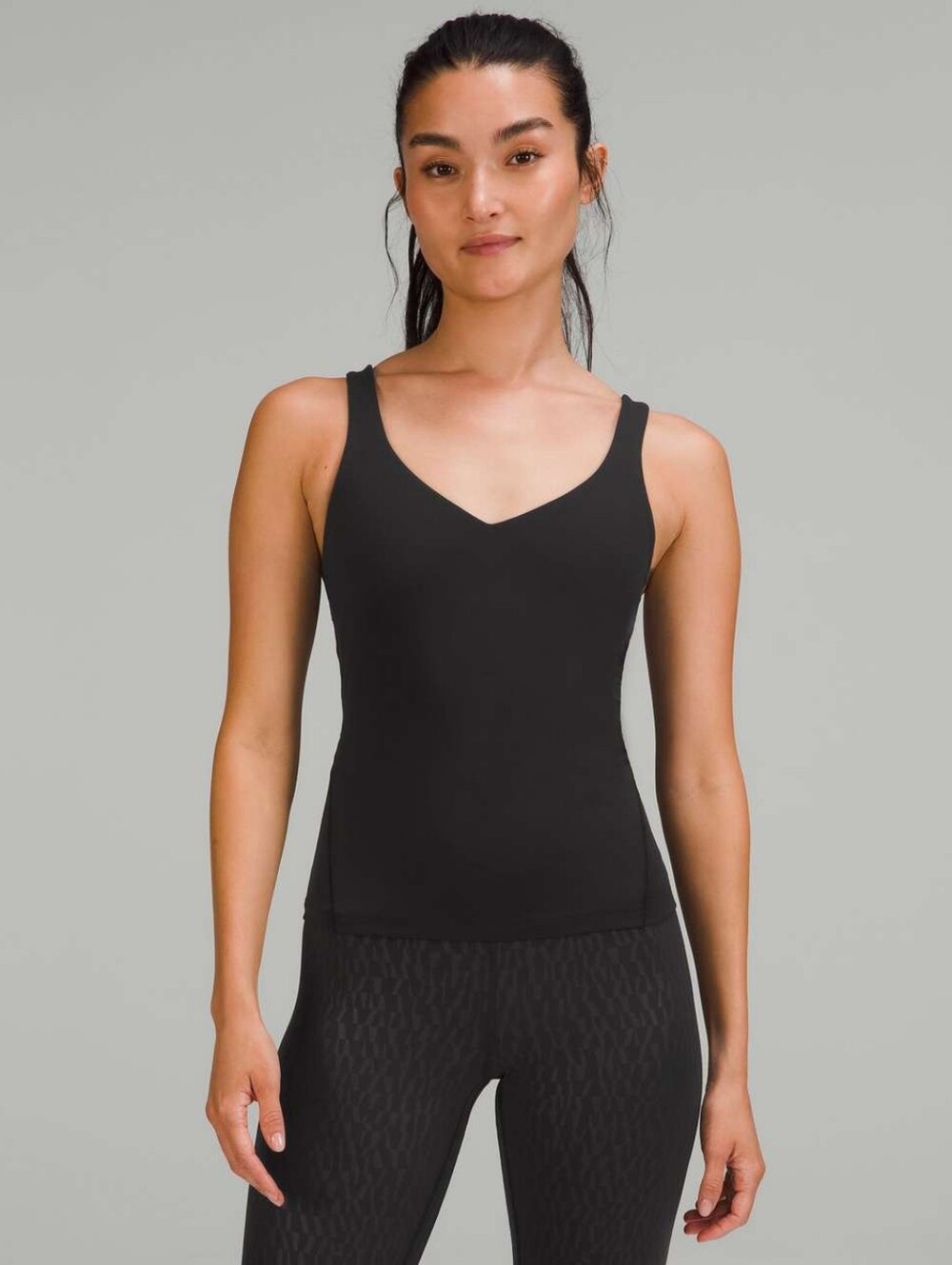 NWOT Black V-Neck Women's Yoga/Fitness Spandex Tank Top